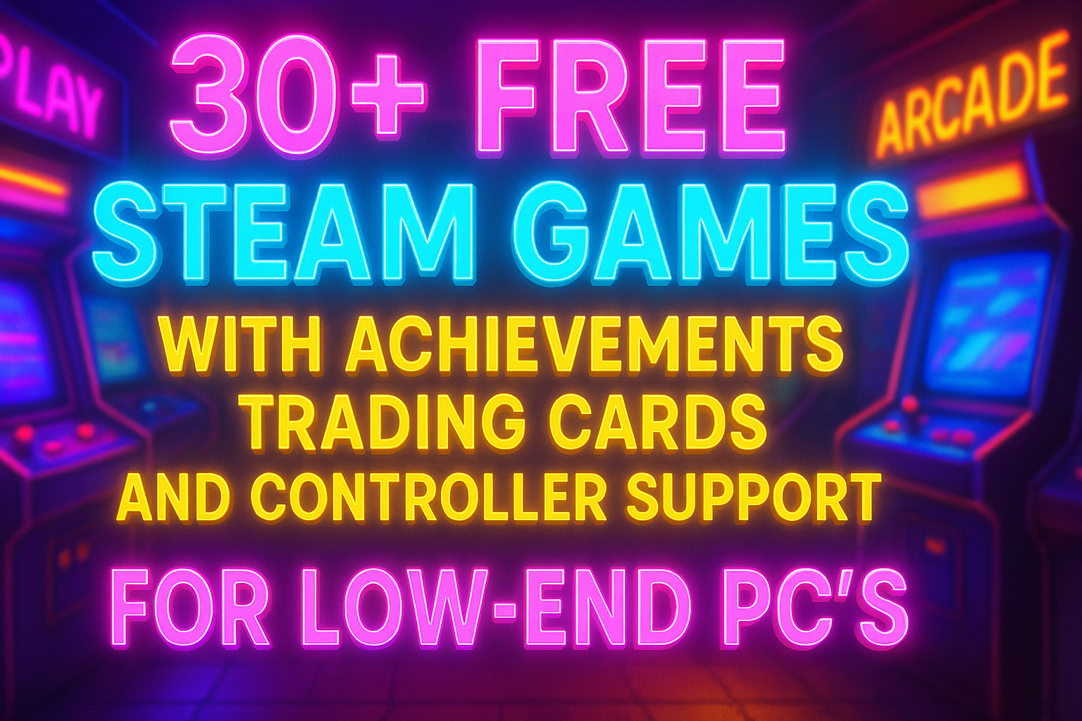 30+ Free Steam Games with Achievements, Trading Cards, and Controller Support for Low-End PCs